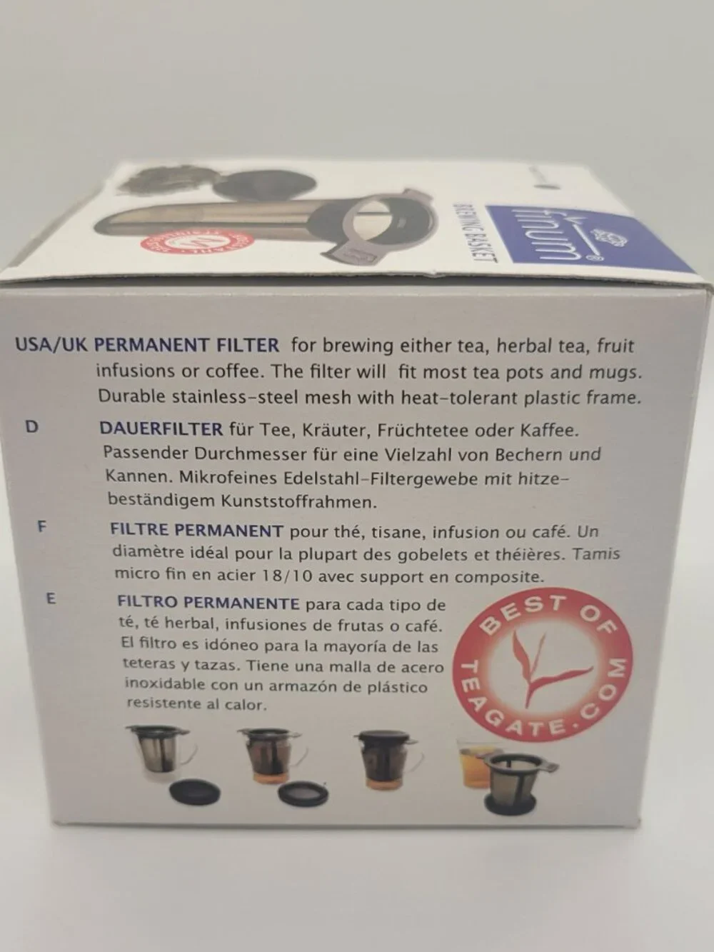 Finum Brewing Basket Medium Loose Leaf Tea Coffee Filter Germany New in Box ♻️🔄